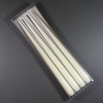 Pack of 4 x 32cm Ivory Taper Dinner Candles